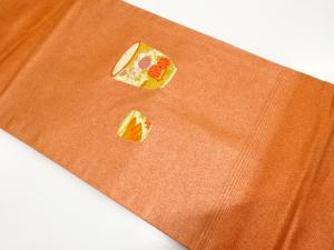 茶碗模様織り出し　名古屋帯